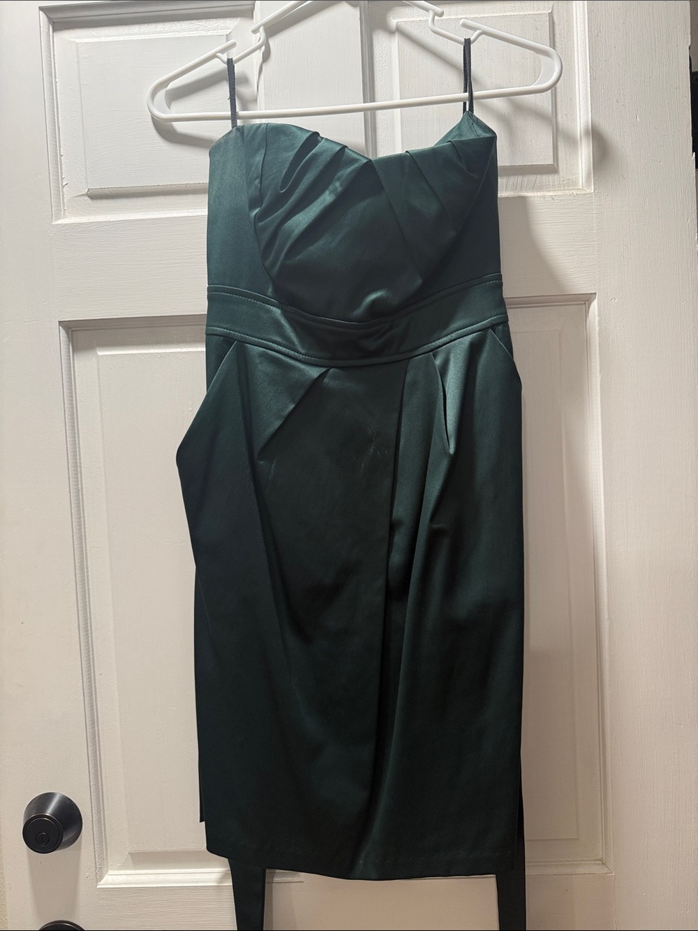 5th Culture Strapless Dark Emerald Green Cocktail Dress